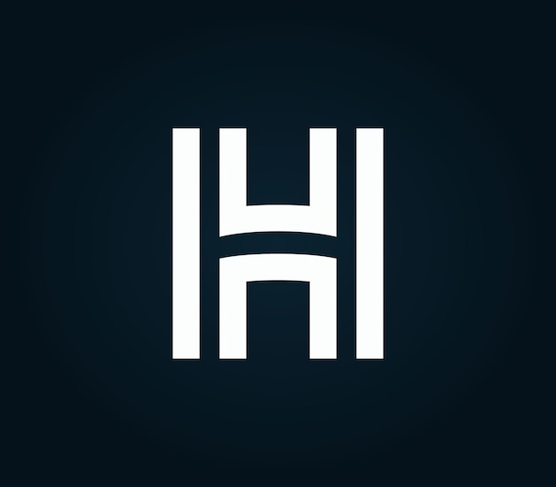 Plantilla de logotipo de letra h de diseño plano