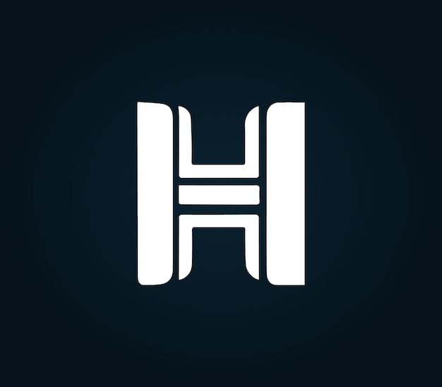 Plantilla de logotipo de letra h de diseño plano