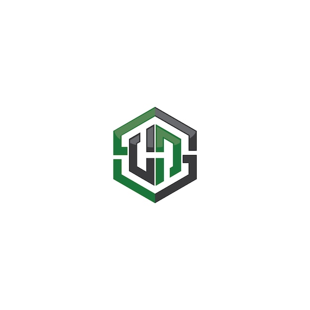 Vector plantilla de logotipo de letra h & s