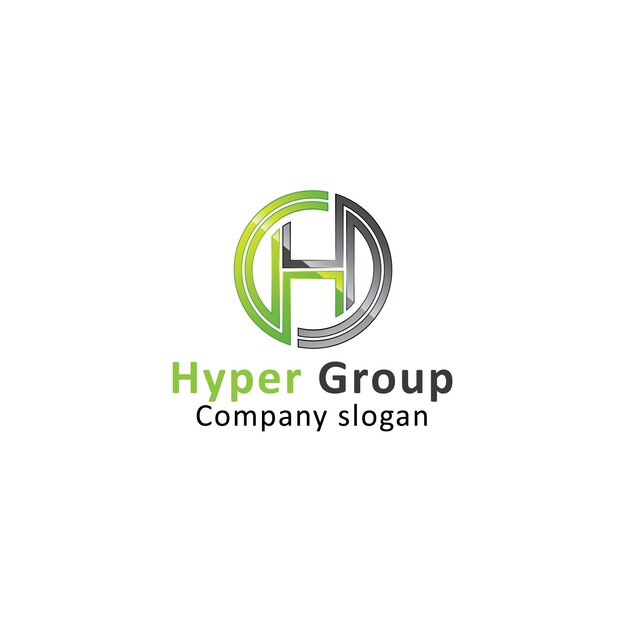 Plantilla de logotipo de letra H