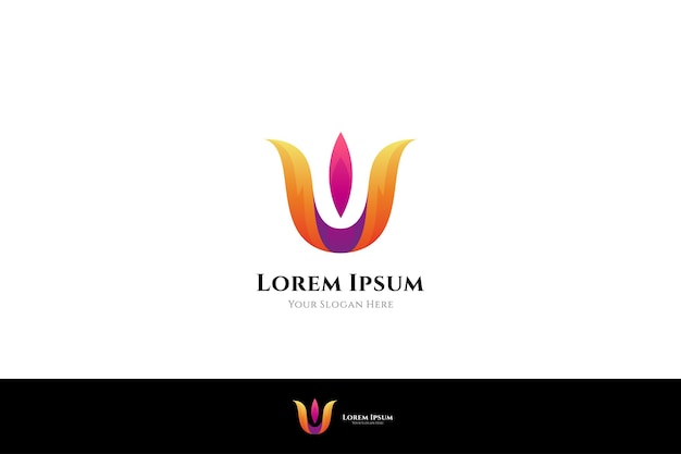 Plantilla de logotipo de letra inicial abstracta W