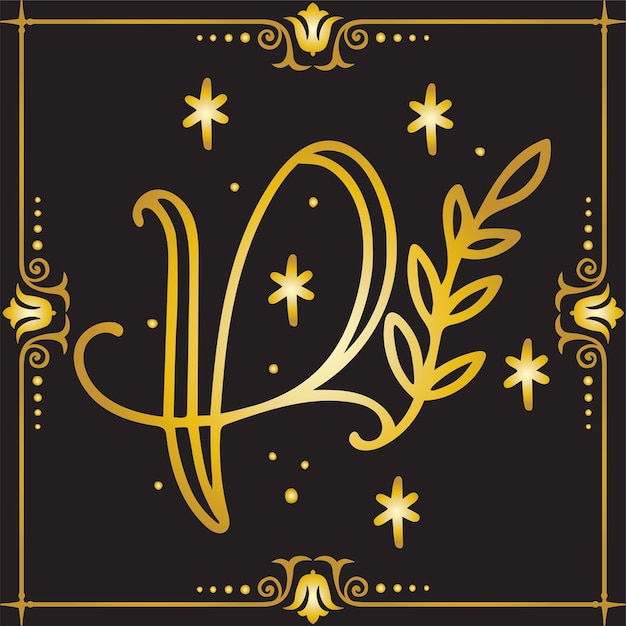 plantilla de logotipo de letra inicial femenina de lujo r