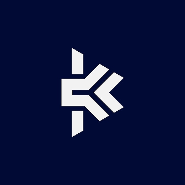 Plantilla de logotipo de letra k mínima
