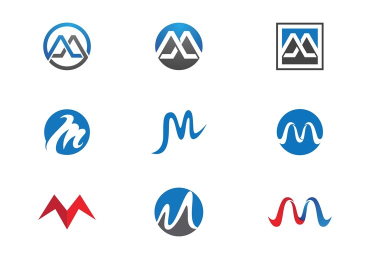 Vector plantilla de logotipo de letra m