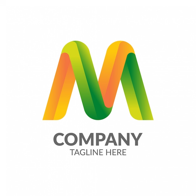 Plantilla de logotipo de letra M