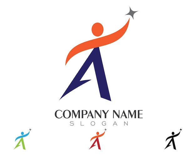 Una plantilla de logotipo de letra de negocio