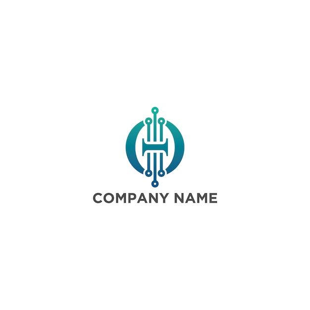 Plantilla de logotipo de letra O Crypto