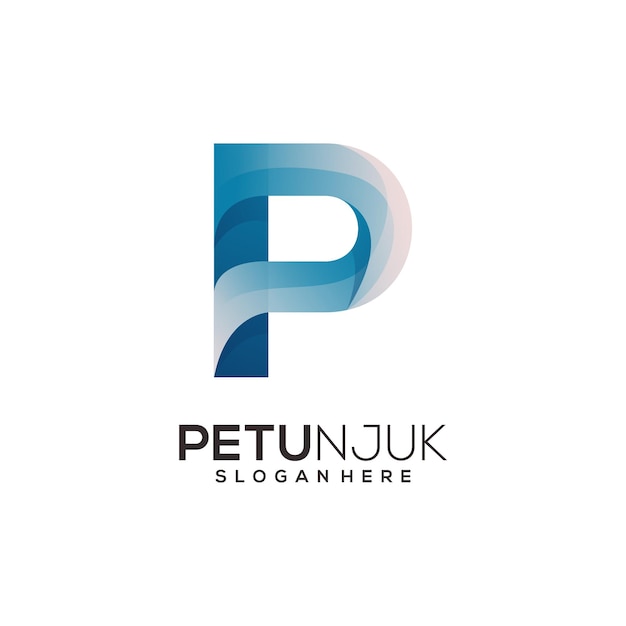 Plantilla de logotipo de letra P