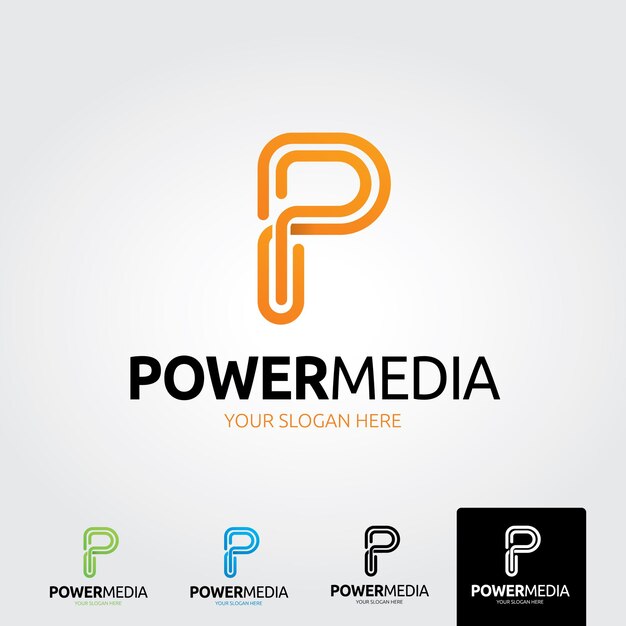 Plantilla de logotipo de letra P