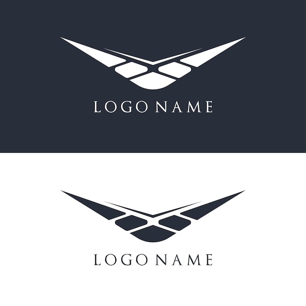 Plantilla de logotipo de letra plana v para empresa ilustración vectorial