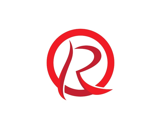 Plantilla de logotipo de letra R