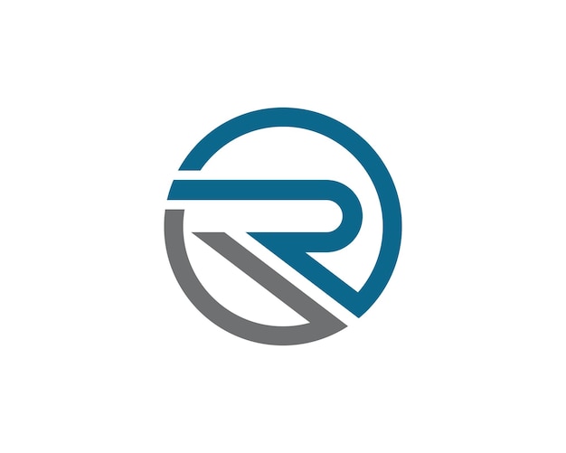 Plantilla de logotipo de letra R
