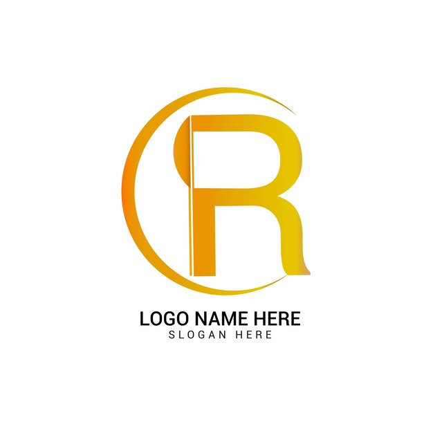 Vector plantilla de logotipo de letra r