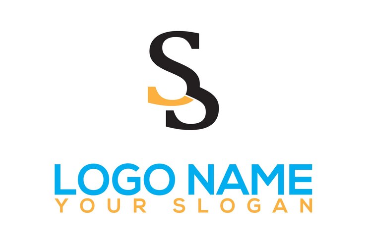 plantilla de logotipo de letra ss