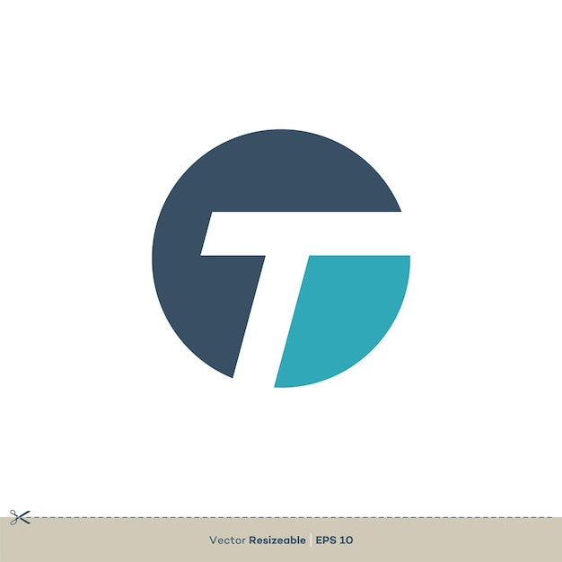 Plantilla de logotipo de letra T Ilustración Diseño Vector EPS 10