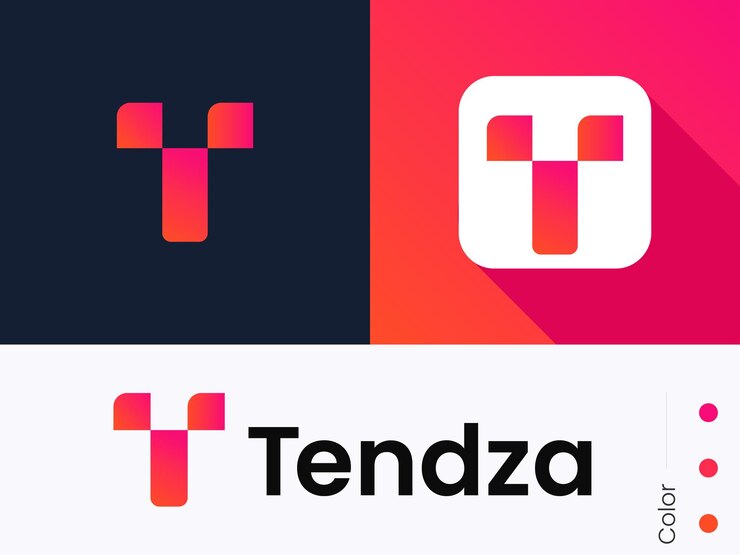 Plantilla de logotipo de letra T moderna