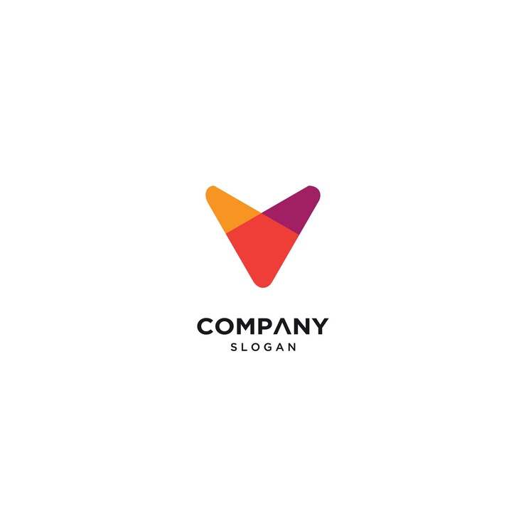 Plantilla del logotipo de la letra V
