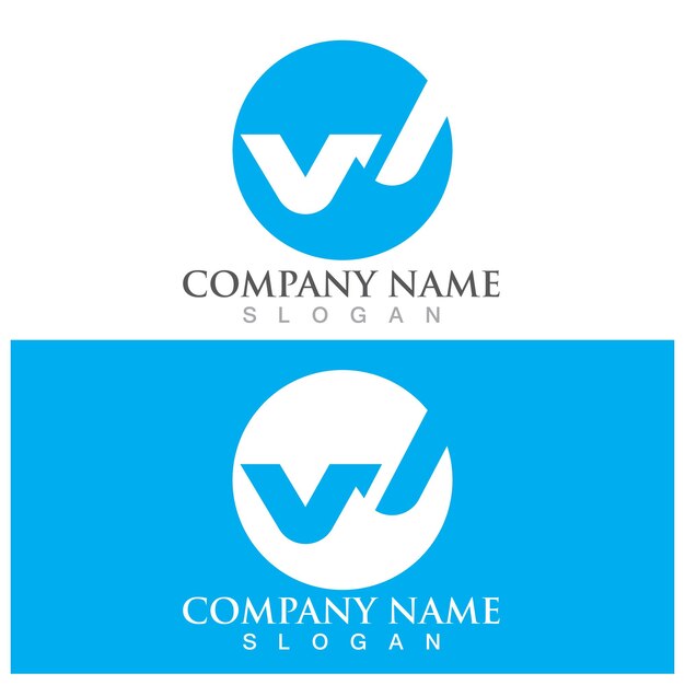 Plantilla logotipo de la letra w