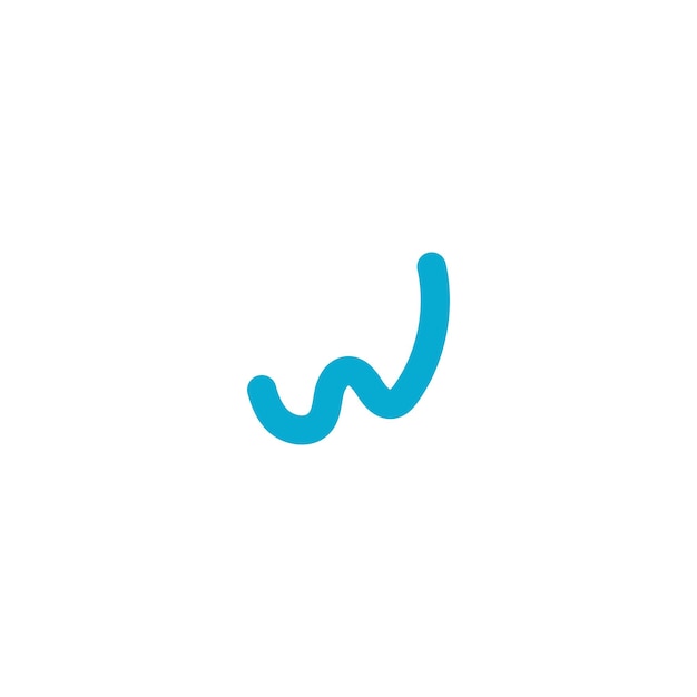 Plantilla logotipo de la letra w