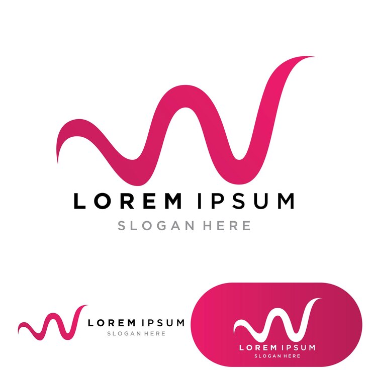 Vector plantilla logotipo de la letra w