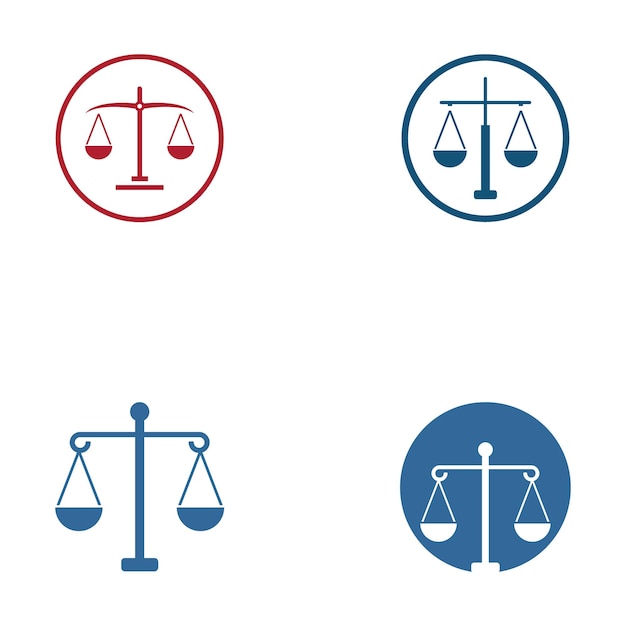 Plantilla de logotipo de ley de justicia