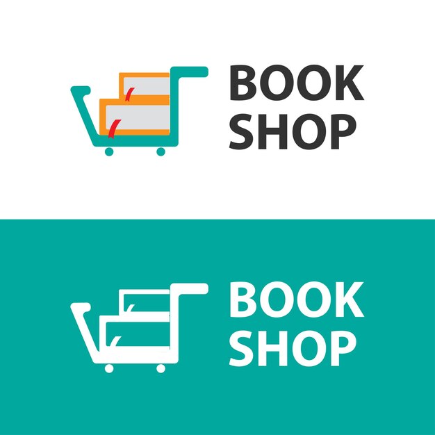 plantilla de logotipo de la librería para atraer la identidad del lector