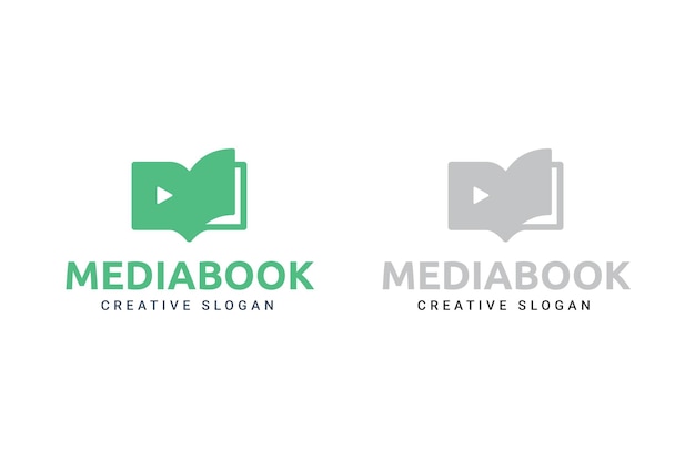 Plantilla de logotipo de libro multimedia