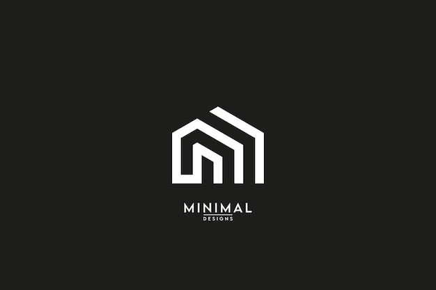 Plantilla de logotipo de línea de propiedad de edificio de bienes raíces Diseño de logotipo profesional de moda mínimo creativo