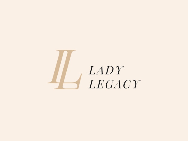 Vector la plantilla del logotipo de ll lady legacy lady preneur