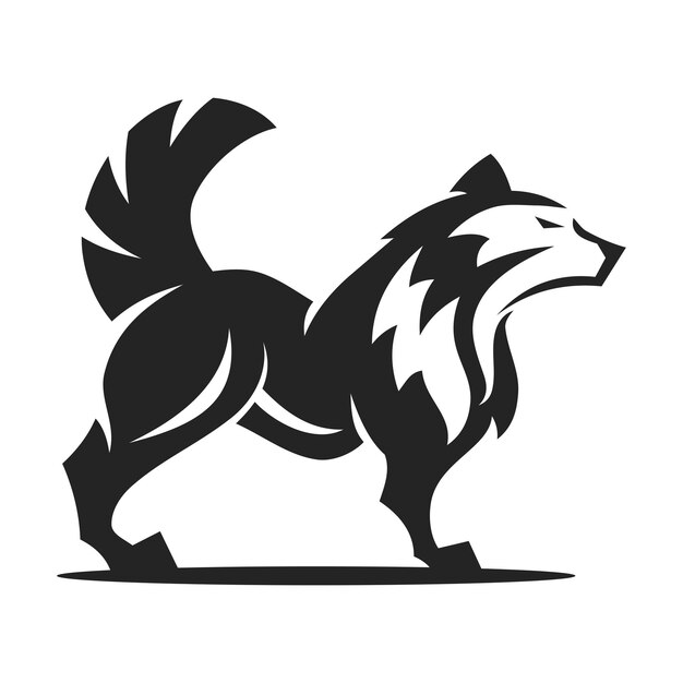 plantilla de logotipo de lobo icono de identidad de marca aislado resumen gráfico vectorial