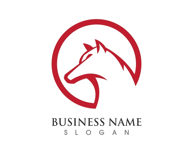 Plantilla de logotipo de lobo