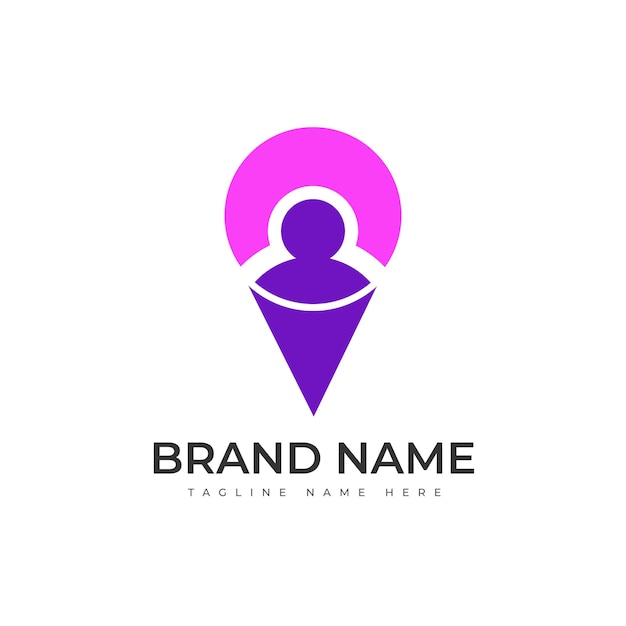 Plantilla de logotipo de localizador de personas