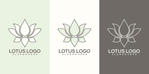 Plantilla de logotipo de loto