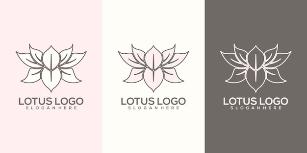 plantilla de logotipo de loto