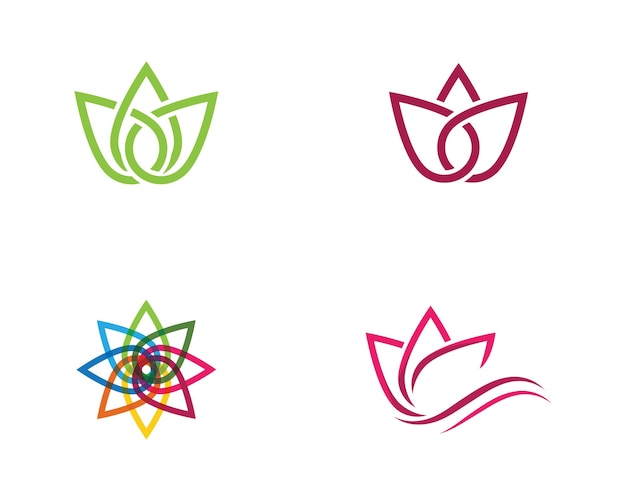 Plantilla de logotipo de Lotus Vector de belleza