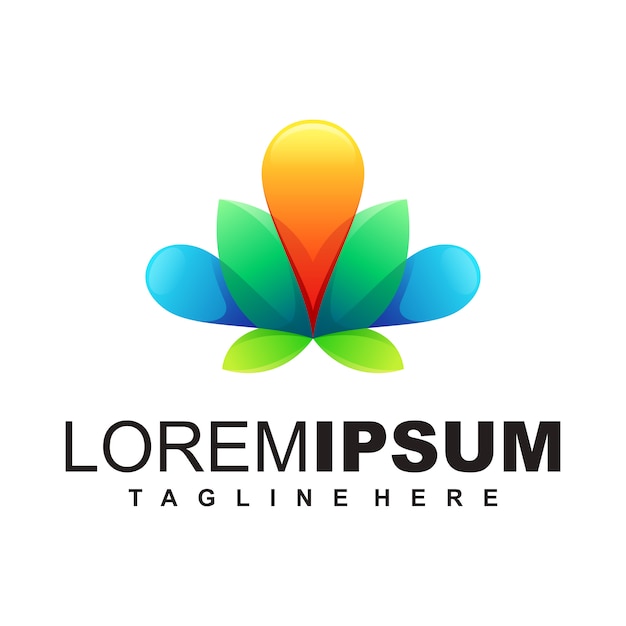 Plantilla de logotipo de Lotus