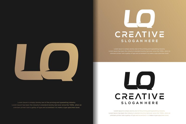 Vector plantilla de logotipo lq de letra de monograma abstracto