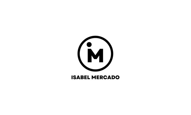 Plantilla de logotipo m de diseño plano