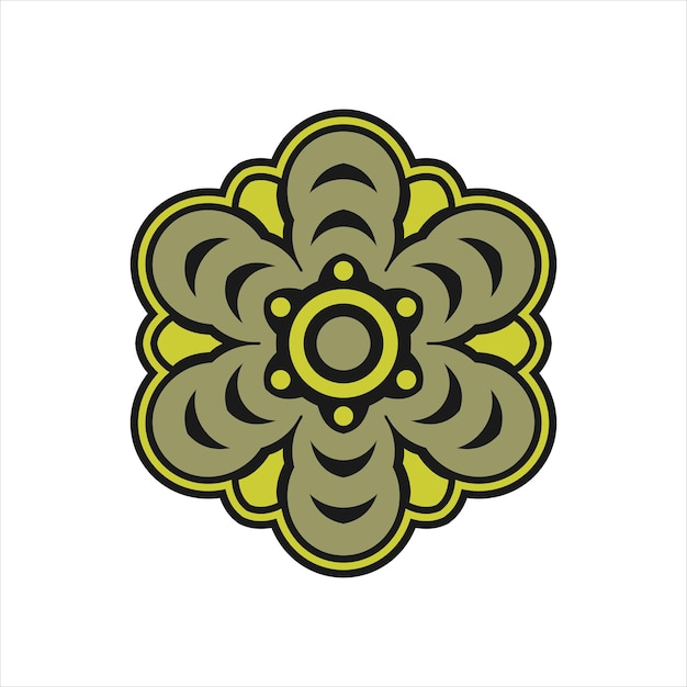 plantilla de logotipo de mandala multicolor vectorial