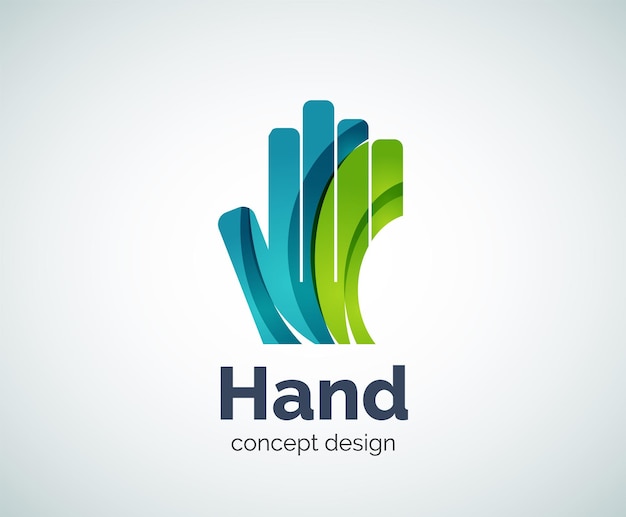 plantilla de logotipo de mano