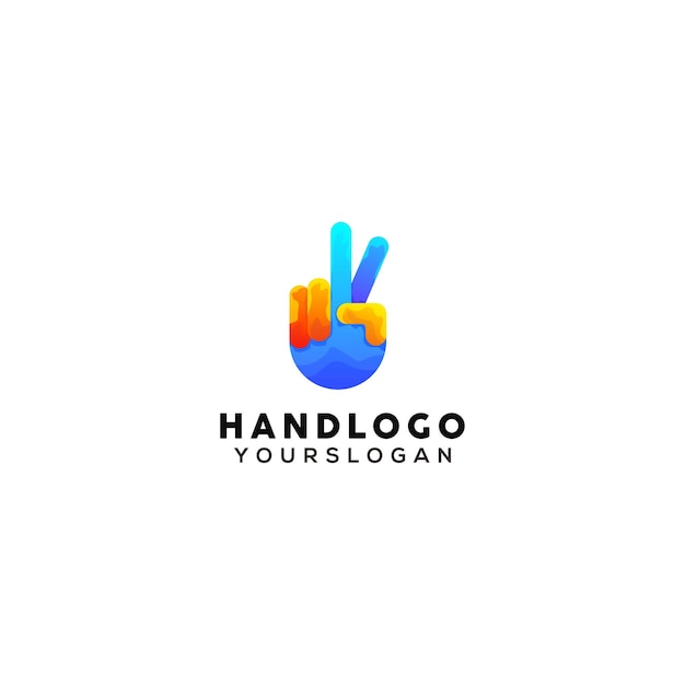 plantilla de logotipo de mano