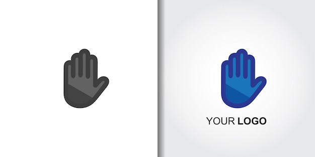 plantilla de logotipo de mano