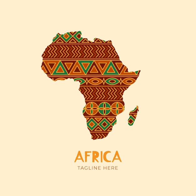 Plantilla de logotipo de mapa de áfrica