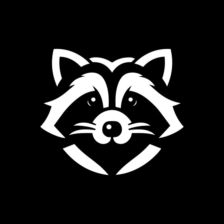Vector plantilla de logotipo de mapaches icono de identidad de marca aislado gráfico vectorial abstracto