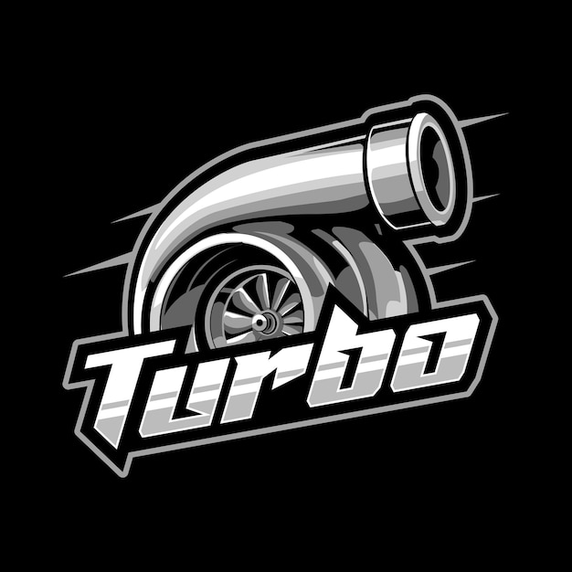 Vector plantilla de logotipo de la máquina de turbo logotipo de garaje