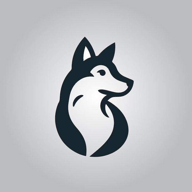 plantilla de logotipo de marca de coyote plantilla de diseño de logotipo del lobo gradiente de zorro plantilla de diseños de logotipos de animales y mascotas
