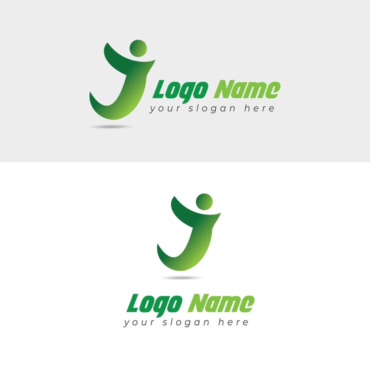 Plantilla de logotipo de marca creativa J