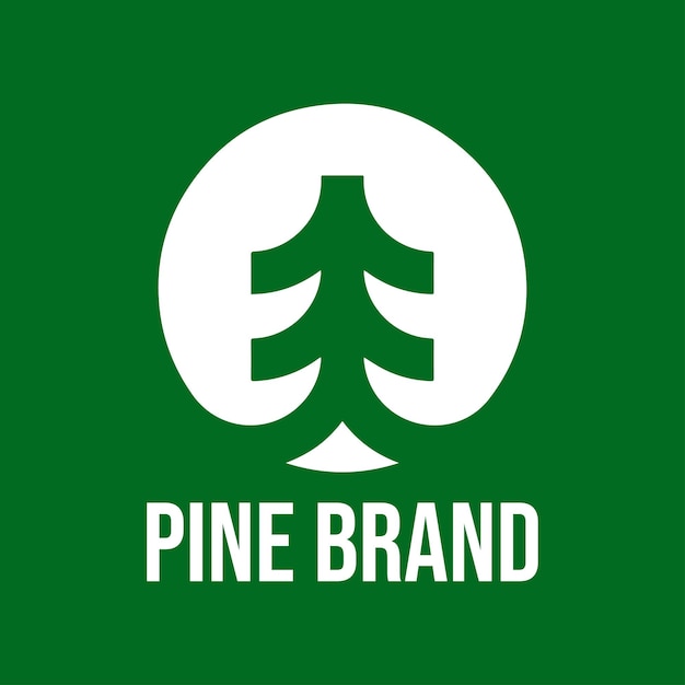 plantilla de logotipo de marca de pino vector de logotipo de marca de pino