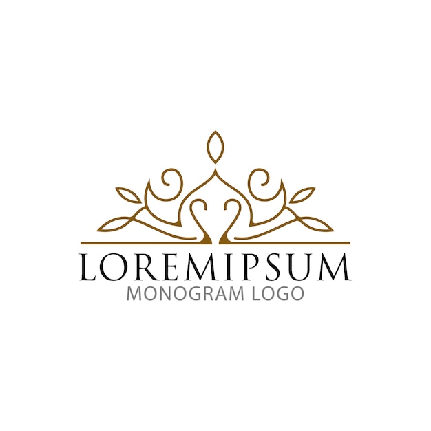 plantilla de logotipo de marco monograma