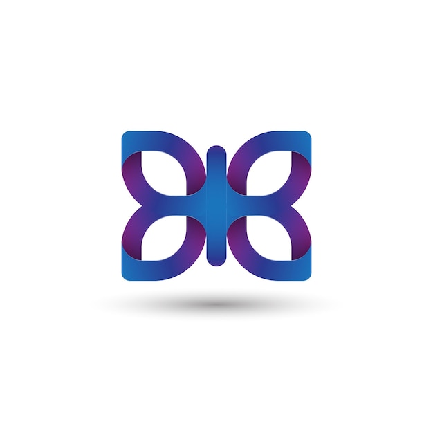 Plantilla de logotipo de mariposa colorida